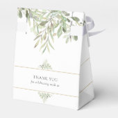 グリーンモダンエレガントウェディング フェイバーボックス (裏面サイド)