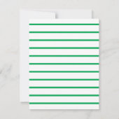 グリーンモダンエレガント名前をカスタムするとビジネス ノートカード (裏面)