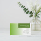 グリーンモダンエレガント自然環境ラグジュアリー 名刺 (スタンド正面)