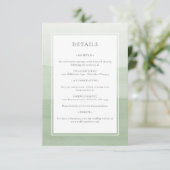 グリーンモダンエンク結婚ロージャカード エンクロージャーカード (スタンド正面)