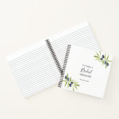 グリーンモダンオリーブ枝ブライダルシャワーギフトリスト ノートブック (内部)