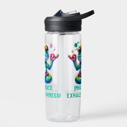 グリーンモダンカエルを息を吸い込む | ウォーターボトル (左面)