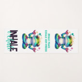 グリーンモダンカエルを息を吸い込む | ヨガマット (正面(横))