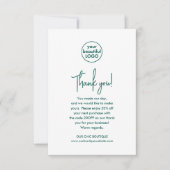 グリーンモダンカスタマー評価ビジネスありがとうございました サンキューカード (正面)