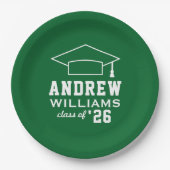 グリーンモダンカスタム卒業党 ペーパープレート (正面)