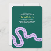 グリーンモダンカラフルタイポグラフィ 招待状 (裏面)