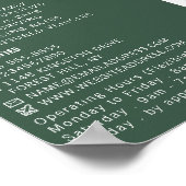 グリーンモダンカー、ドライビングスクール、インストラクター ポスター (角)