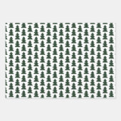 グリーンモダンクリスマスギフト包装紙 ラッピングペーパーシート (正面3)