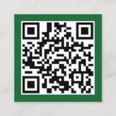 グリーンモダングラフィックデザイナーQRコード スクエア名刺 (裏面)