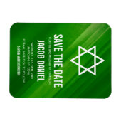グリーンモダングランジバー（ユダヤ教の）バル・ミツバー保存日 マグネット (横)