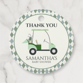 グリーンモダンゴルフベビージェンダーがパー・ティーを明らかにする フェイバータグ