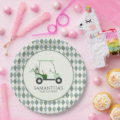 グリーンモダンゴルフベビージェンダーがパー・ティーを明らかにする ペーパープレート (パーティー)