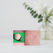 グリーンモダンゴルフボール名刺テンプレート 名刺 (スタンド正面)