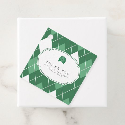 グリーンモダンゴルフメッセージカード フェイバータグ (インサイチュ)