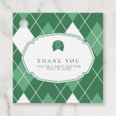 グリーンモダンゴルフメッセージカード フェイバータグ (正面)