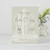 グリーンモダンサグアーロサボス砂漠結婚の セーブザデート (スタンド正面)