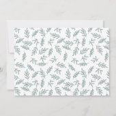 グリーンモダンサプライズ写真婚約 案内状 (裏面)