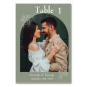 グリーンモダンサー結婚ジの写真テーブル番号 テーブルナンバー (裏面)