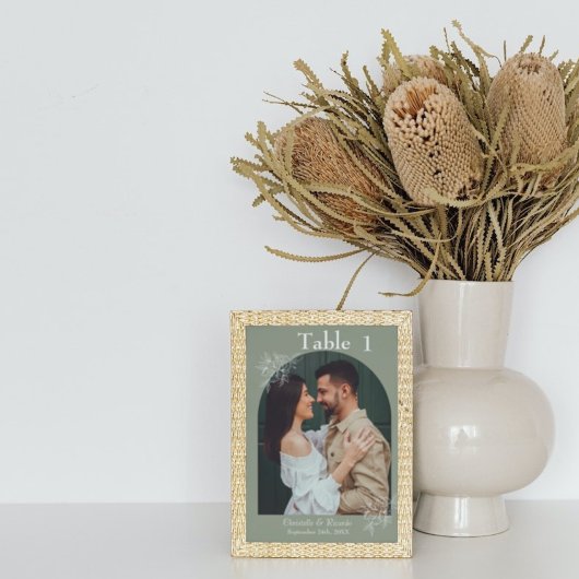 グリーンモダンサー結婚ジの写真テーブル番号 テーブルナンバー