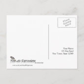 グリーンモダンシェブロンウェディングRSVP インビテーションポストカード (裏面)