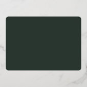 グリーンモダンシック写真卒業発表 箔招待状 (裏面)