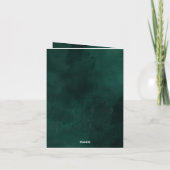 グリーンモダンシルバー雪片ビジネス シーズンカード (裏面)