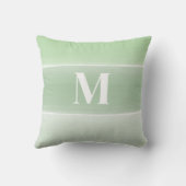 グリーンモダンシンプルカスタムモノグラム クッション (裏面)