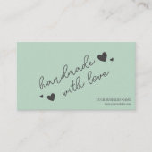 グリーンモダンスクリプトQRコード、ありがとうございます 名刺 (正面)