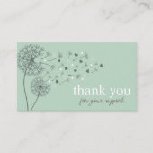 グリーンモダンスクリプトQRコード、ありがとうございます 名刺 (正面)