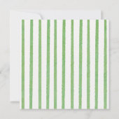 グリーンモダンストライプブルーアジサイ結婚ズ 招待状 (裏面)