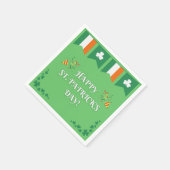 グリーンモダンセントパトリックの日 スタンダードカクテルナプキン (角)