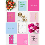 グリーンモダンタイポグラフィカスタムクック空白のブック ノートブック