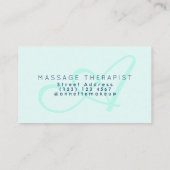 グリーンモダンターコイズの優雅さ 名刺 (裏面)