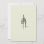 グリーンモダンツリーフォレスト素朴結婚式招待状 招待状 (裏面)