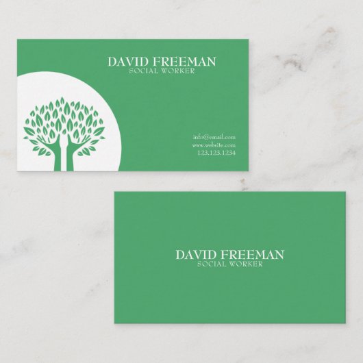 グリーンモダンツリー葉社会事業 名刺 (正面/裏面)