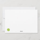 グリーンモダンテニスボールネイビーブルー誕生日 シーズンカード (裏面)