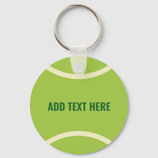 グリーンモダンテニスボールパーティー キーホルダー (正面)