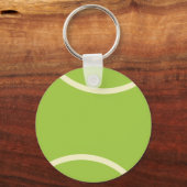 グリーンモダンテニスボールパーティー キーホルダー (裏面)