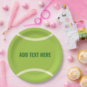 グリーンモダンテニスボールパーティー ペーパープレート (パーティー)