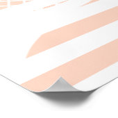 グリーンモダンテニスボールピンク名 ポスター (角)