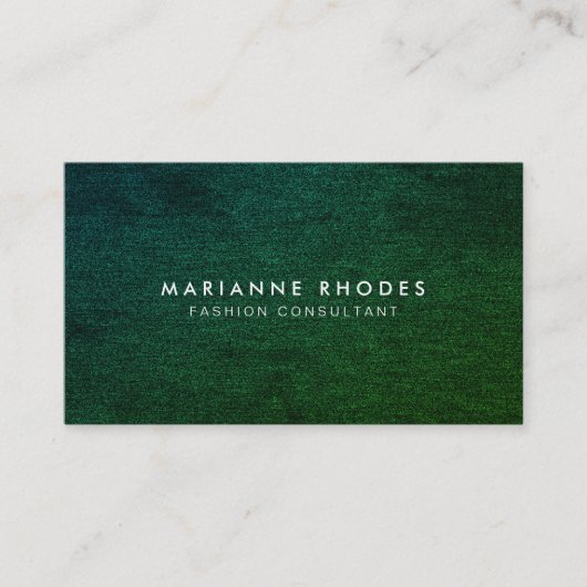 グリーンモダンデニムミニマル 名刺 (正面)
