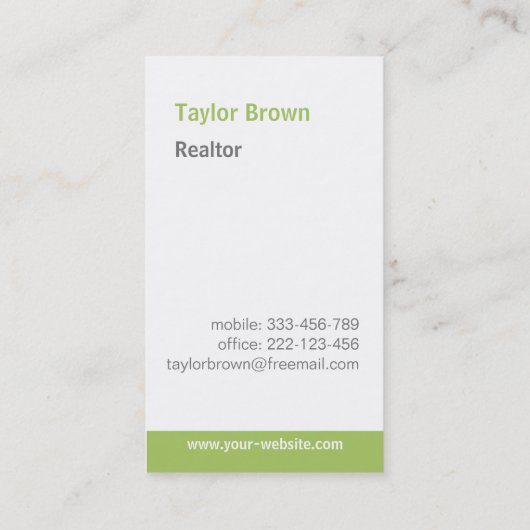 グリーンモダンハウスロゴ実在エステート名刺 名刺 (裏面)