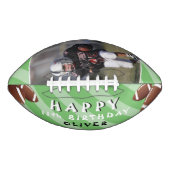 グリーンモダンハッピーバースデーキッズフォト アメリカンフットボール (正面)