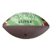 グリーンモダンハッピーバースデーキッズフォト アメリカンフットボール (回転270)