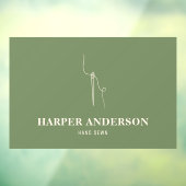 グリーンモダンハミニマルンド裁縫プロフェッショナル ウィンドウサイン (シート3)