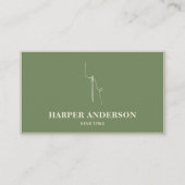 グリーンモダンハミニマルンド裁縫プロフェッショナル 名刺 (正面)