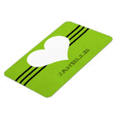 グリーンモダンハートフレキシマグネット マグネット (左側)