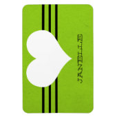 グリーンモダンハートフレキシマグネット マグネット (縦)