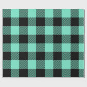 グリーンモダンバッファロープレイドイースターラッピング紙 ラッピングペーパー (フラット)