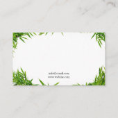 グリーンモダンバンブ離れーマッサージセラピー 名刺 (裏面)